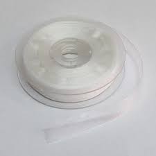 1 BOBINE RUBAN ORGANDI BLANC 25M LAR 9MM