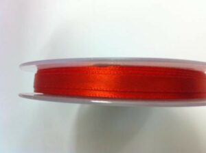 1 BOBINE RUBAN SATIN ROUGE 25MM 6 MM