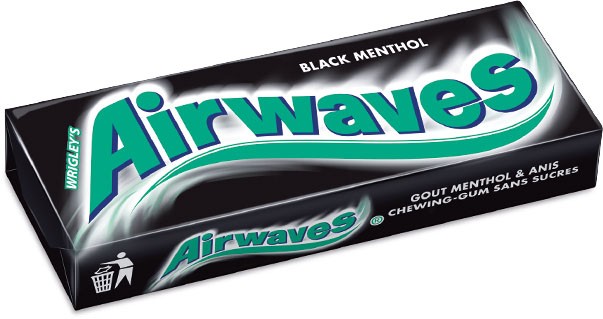 Airwaves Black Menthol, chewing gum fraicheur