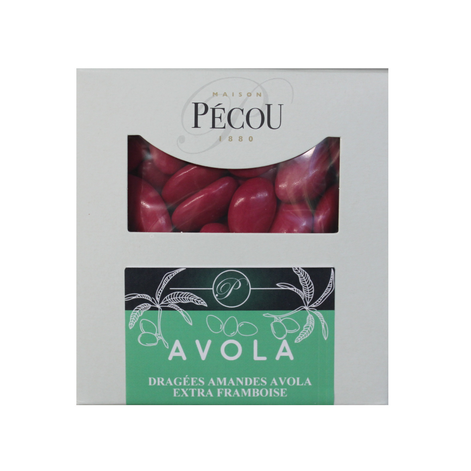 Dragées AVOLA EXTRA FRAMBOISE, 1kilo PECOU 1 Dragées AVOLA EXTRA FRAMBOISE, 1kilo PECOU
