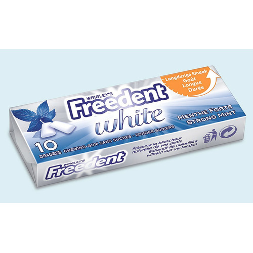 Freedent white menthe forte, boite de 30