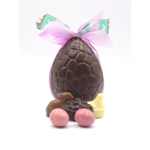 Oeuf de paques au chocolat Noir garni, 180gr