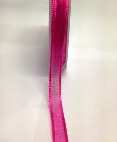 RUBAN CRISTAL FUCHSIA lrg 9mm RLX 25 M