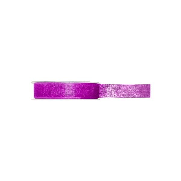 RUBAN ORGANDI VIOLET 15MM RLX 25M