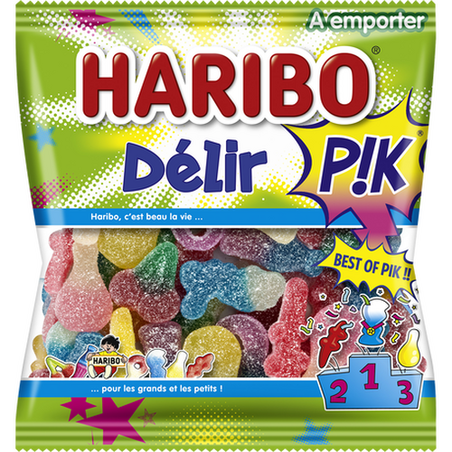 Bonbons paille pik cœur acide HARIBO : le sachet de 180g à Prix Carrefour