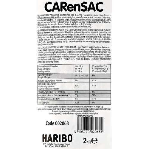 haribo carensac réglisse (100g)