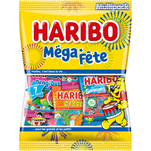 HARIBO Méga fête surprise bonbons en mini sachet 800g pas cher 