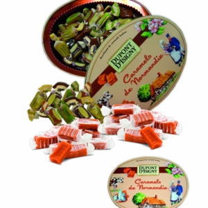 Boite ovale assortiment caramels tendres 240g Dupont d'Isigny