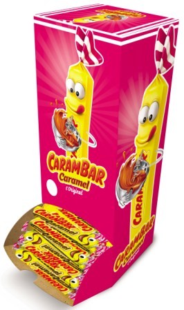 Carambar caramel, jaune, boite de 180