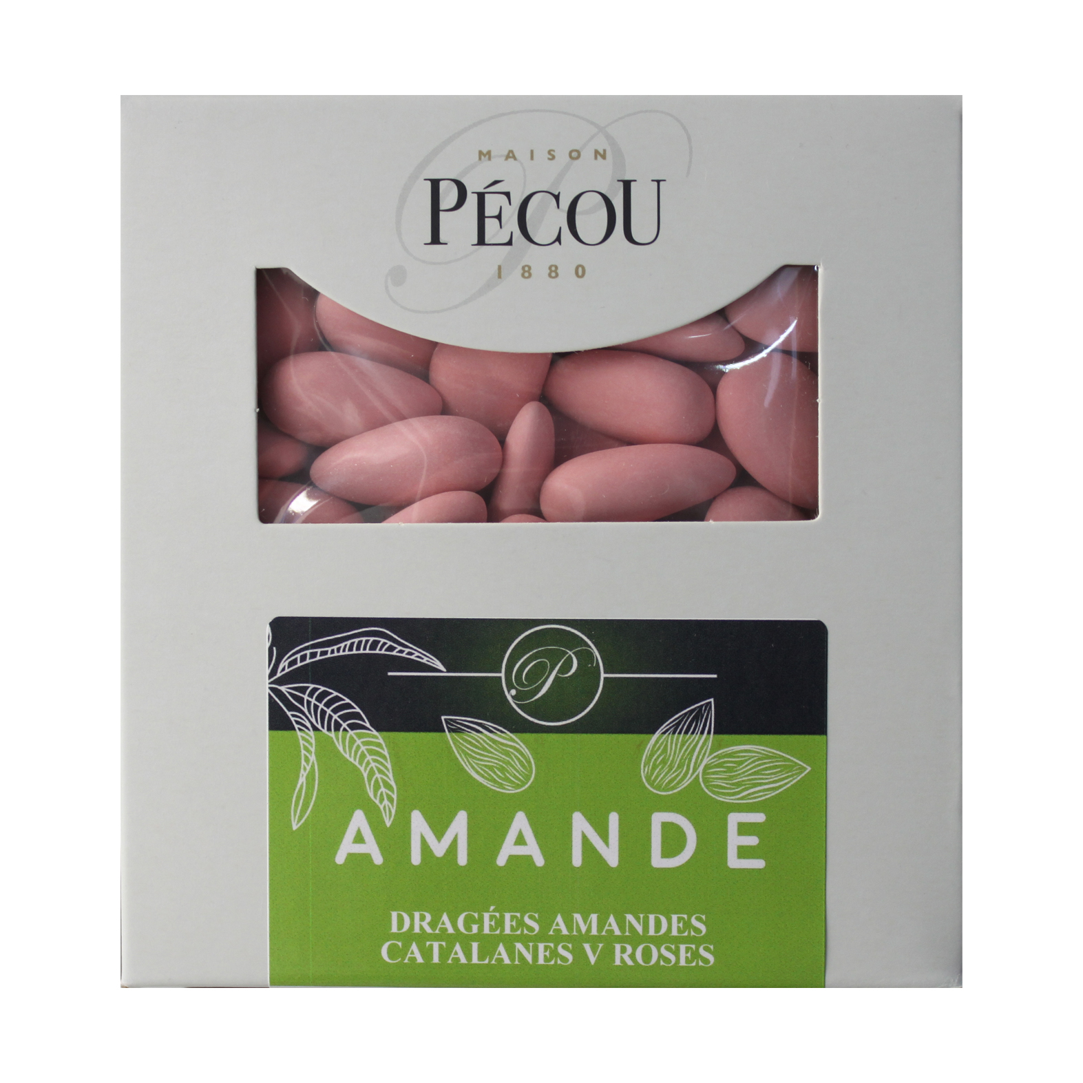 Dragées aux amandes Catalane, Roses, 1kg, PECOU