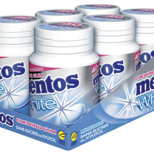 MENTOS Gum WHITE menthe douce 6 pots