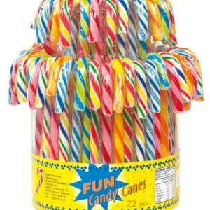 72 Candy Canes aux fruits, boite de 1 kilo