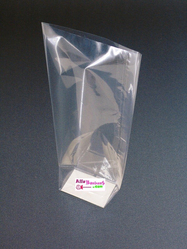 Sac à fond carton, transparent, 140 x 305