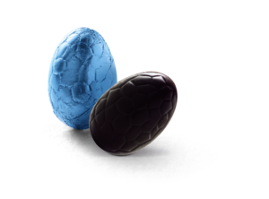 Oeufs Pralinés amandes, noisettes au chocolat Noir, Revillon