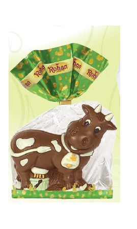 VACHE Josephine au chocolat Lait, de Pâques, 220gr, ROHAN