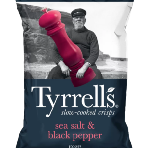 Chips Sel de mer et Poivre noir, 150g, Tyrrells