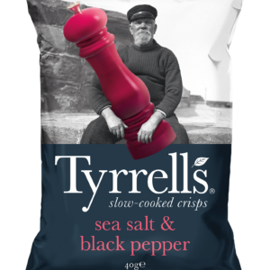 Chips Sel de mer et Poivre noir, 40g, Tyrrells