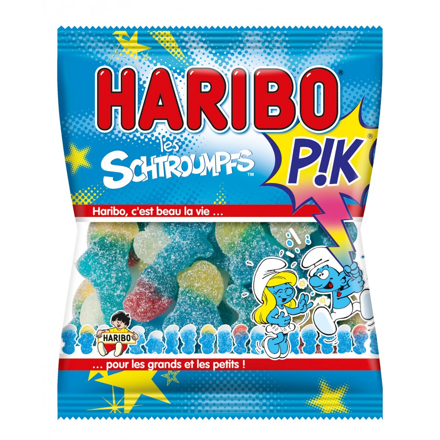 Schtroumpfs Pik, HARIBO, 4 sachets 120gr= 480gr