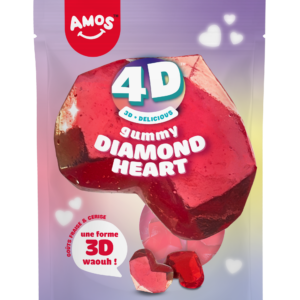 AMOS Gummy Diamond Heart 4D 120gr