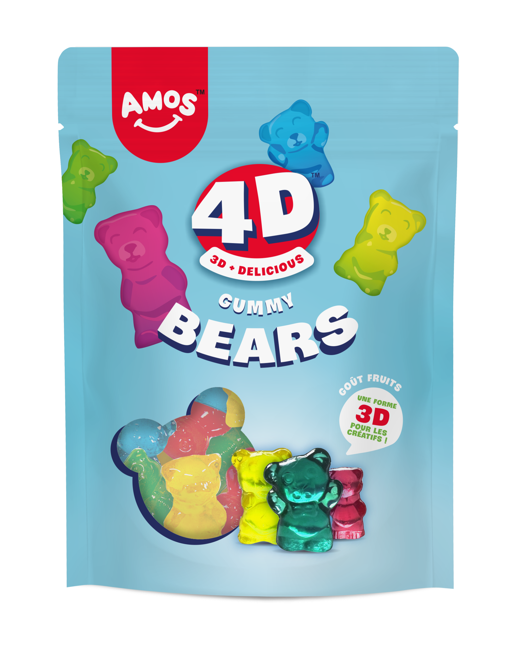 AMOS GUMMY BEARS 4D 120GR