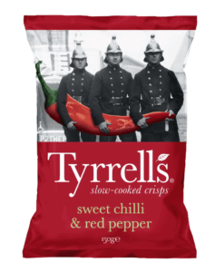 Chips Piment doux et Poivron rouge, 150g, Tyrrells