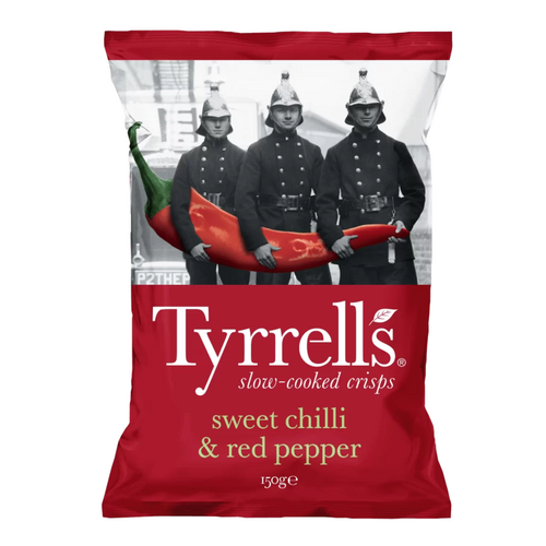 Chips Piment doux et Poivron rouge, 150g, Tyrrells