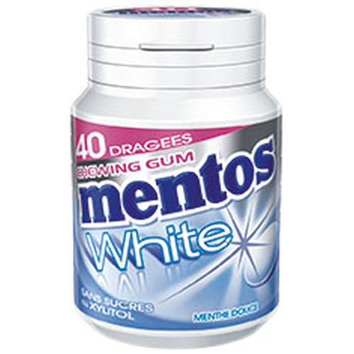MENTOS Gum WHITE menthe douce 6 pots 2 MENTOS Gum WHITE menthe douce 6 pots