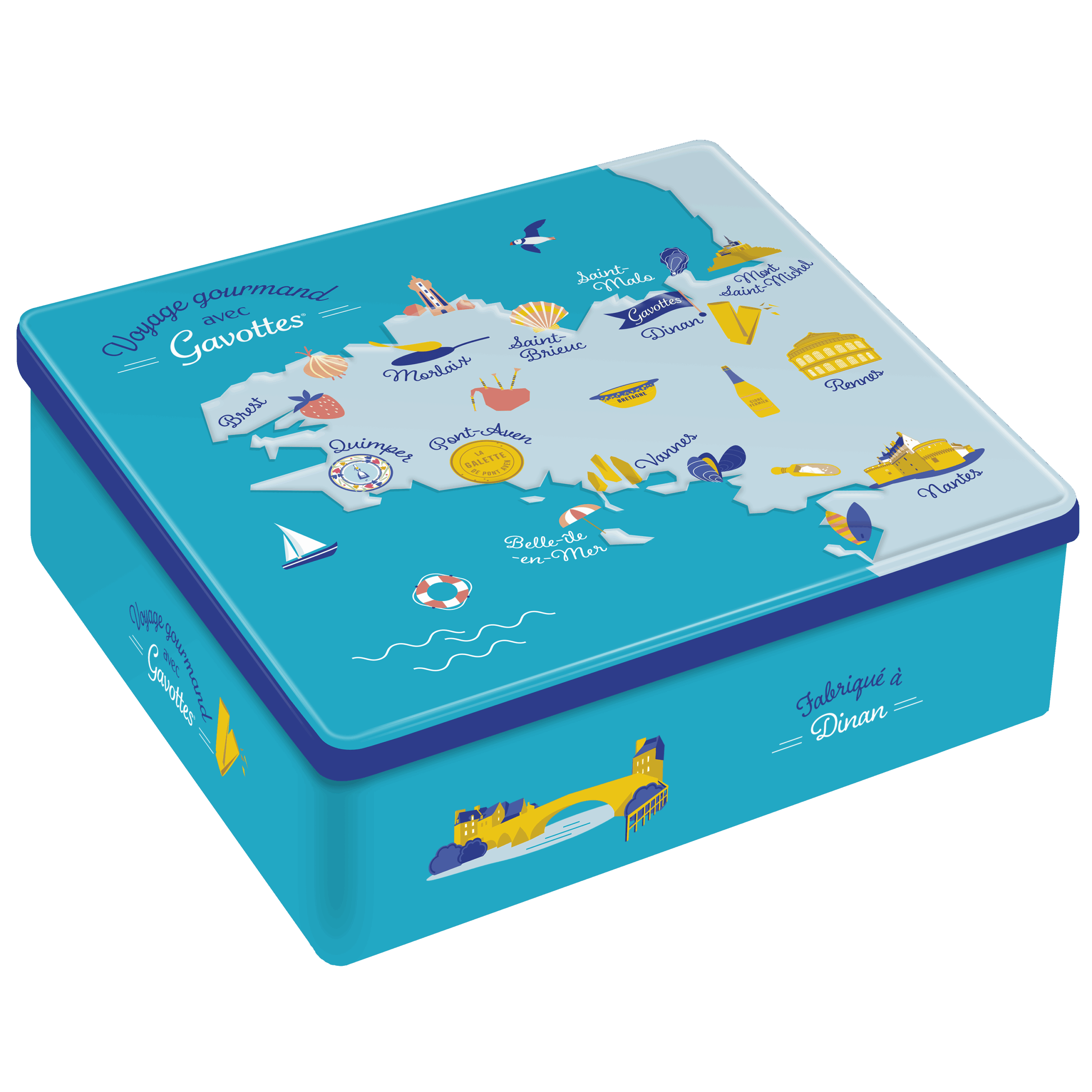 Boite métal crêpes dentelle nature 500g Gavottes