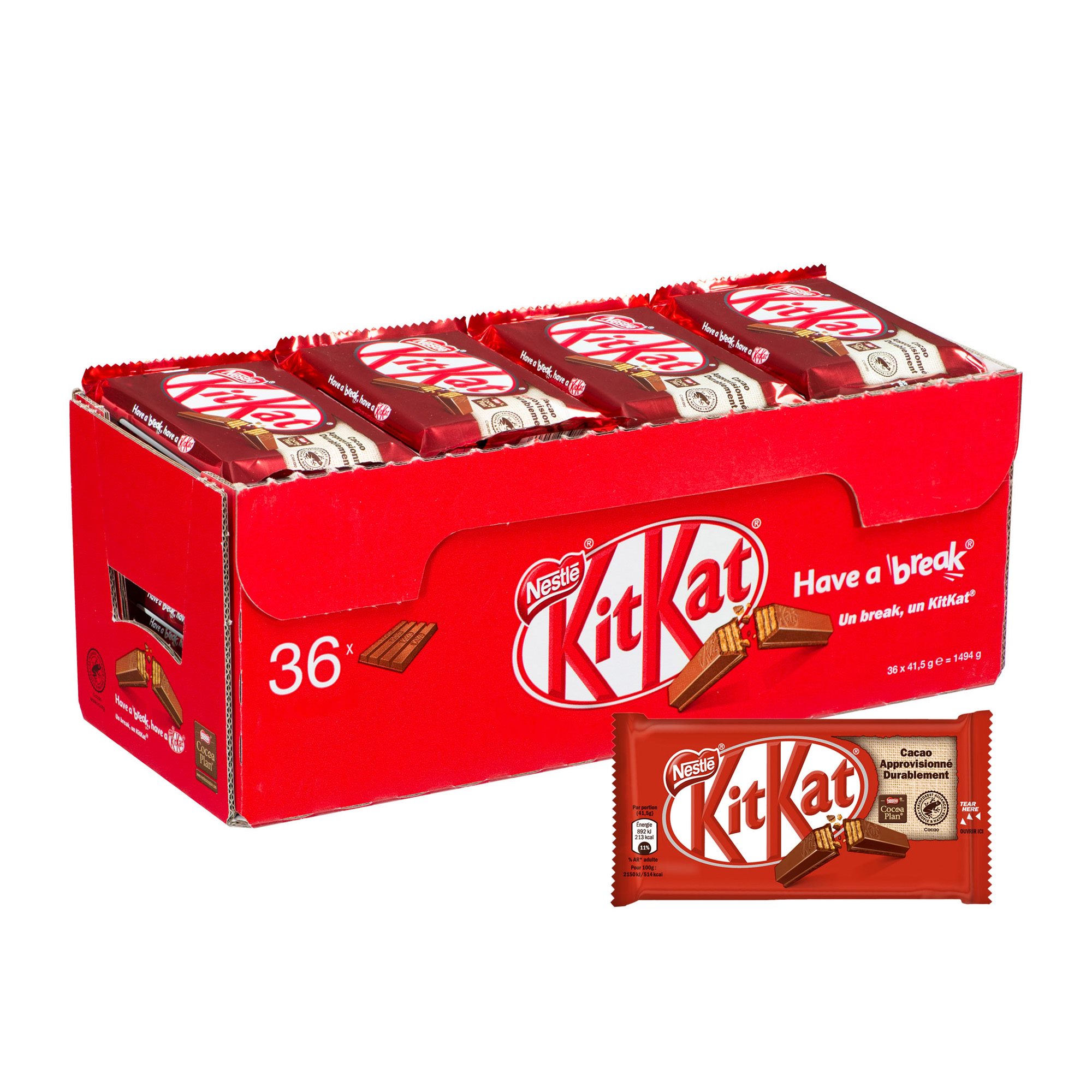 Boite de 36 Kit Kat, Nestlé chocolat