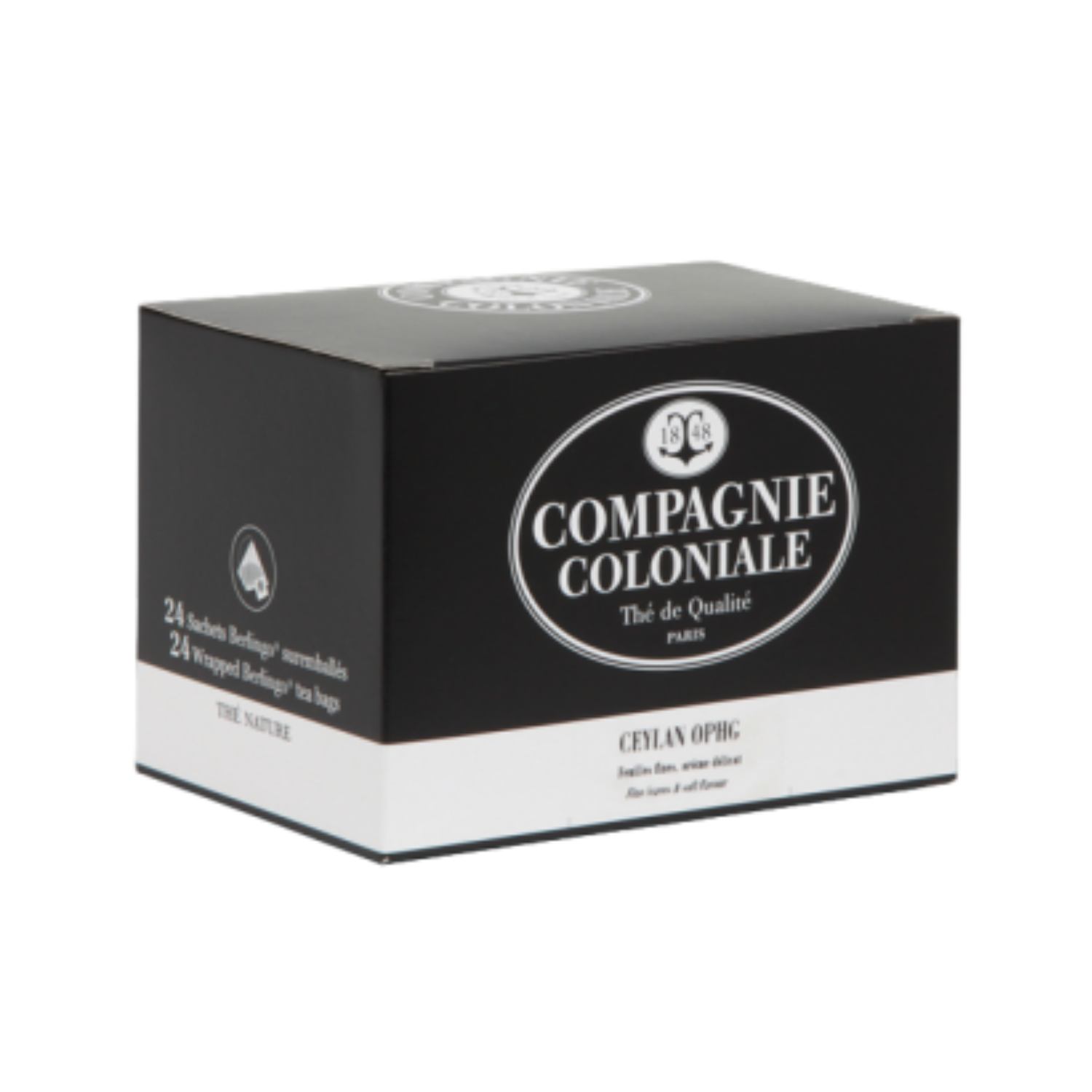 Compagnie & Co - Thé Noir Ceylan OPHG -  Boite de 24 sachets suremballés