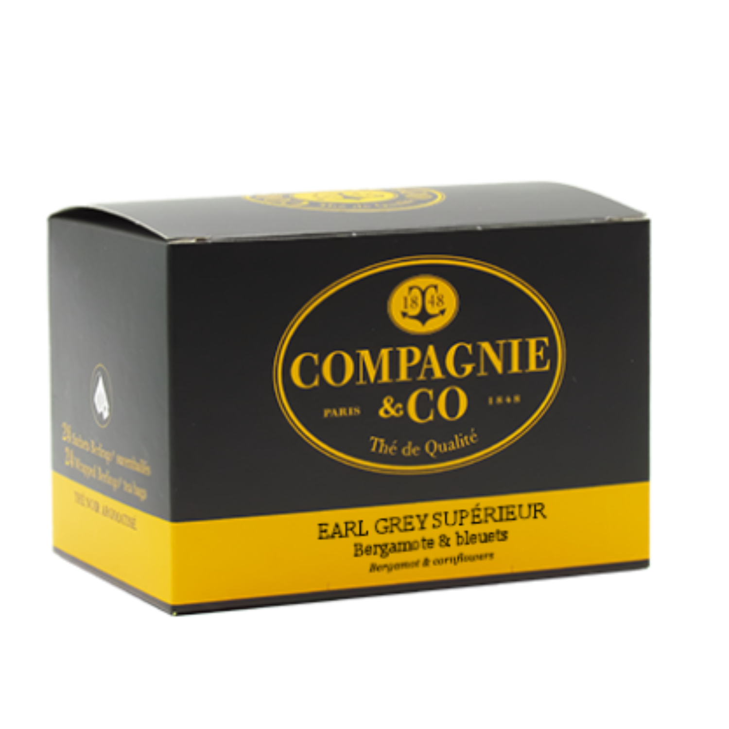 Compagnie & Co - Thé Earl Grey Superieur -  Boite de 24 sachets suremballés