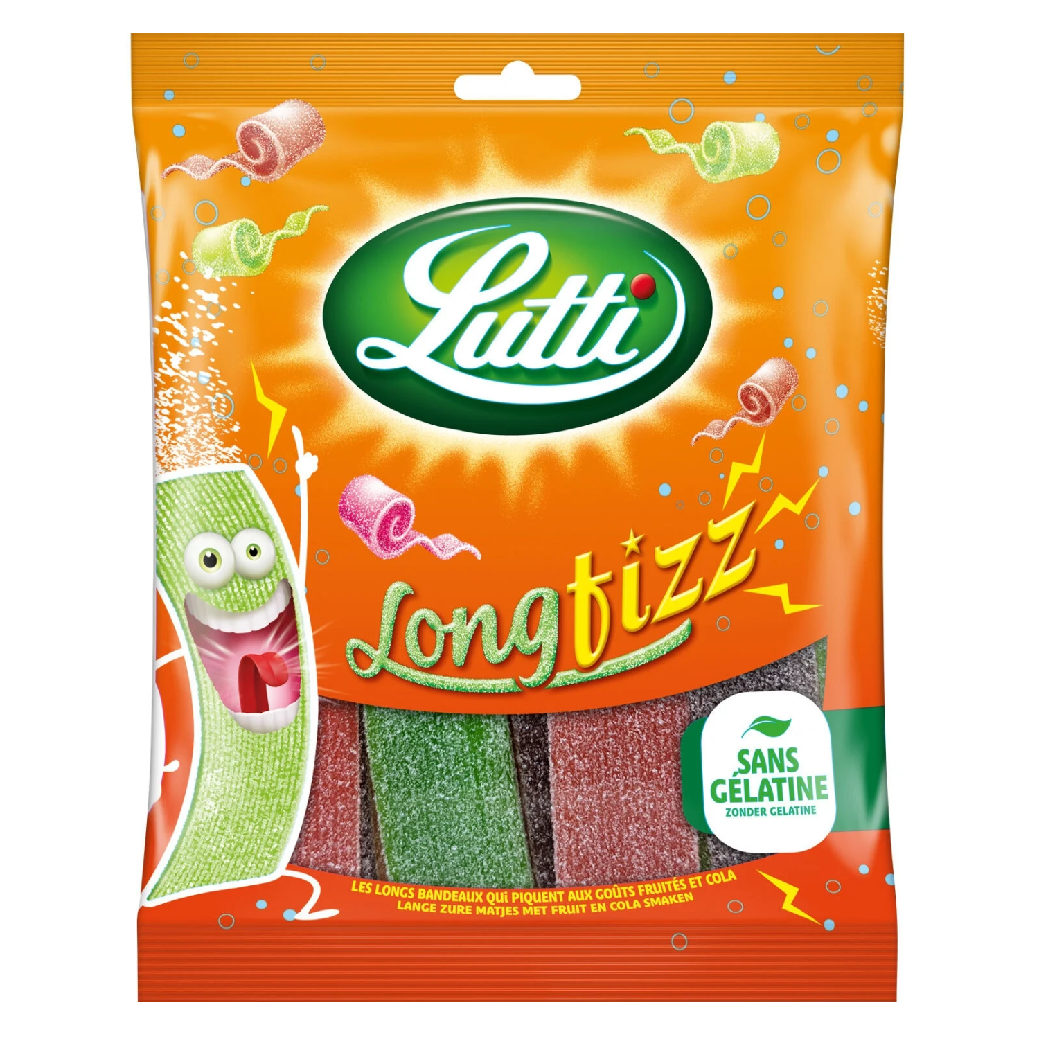 Cartons de 18 sachets Long Fizz 100g Lutti