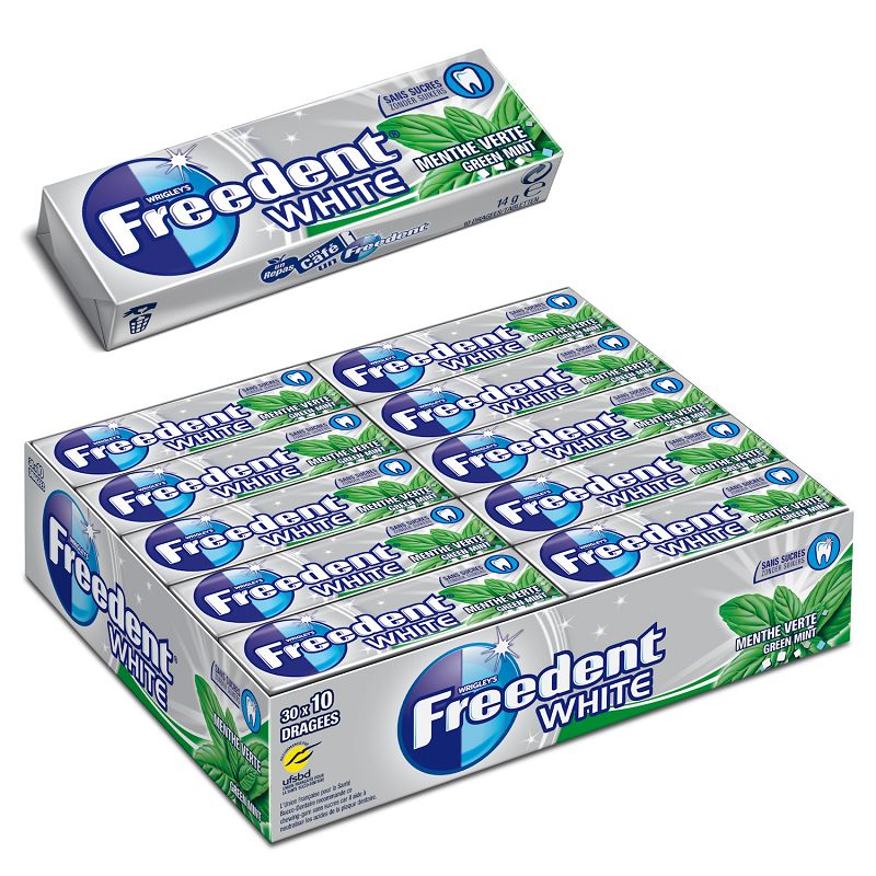 Boite de 30 paquets Freedent White Menthe