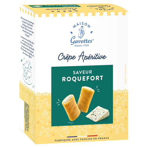 Crêpes Apéritives Saveur Roquefort 110gr Maison Gavottes