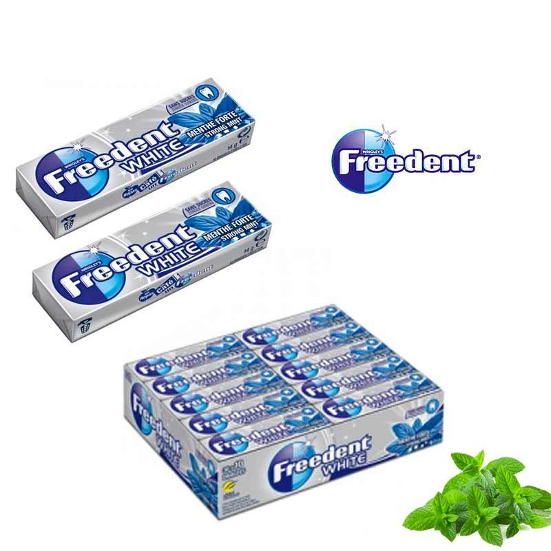 Boite de 30 paquets Freedent White Menthe Forte
