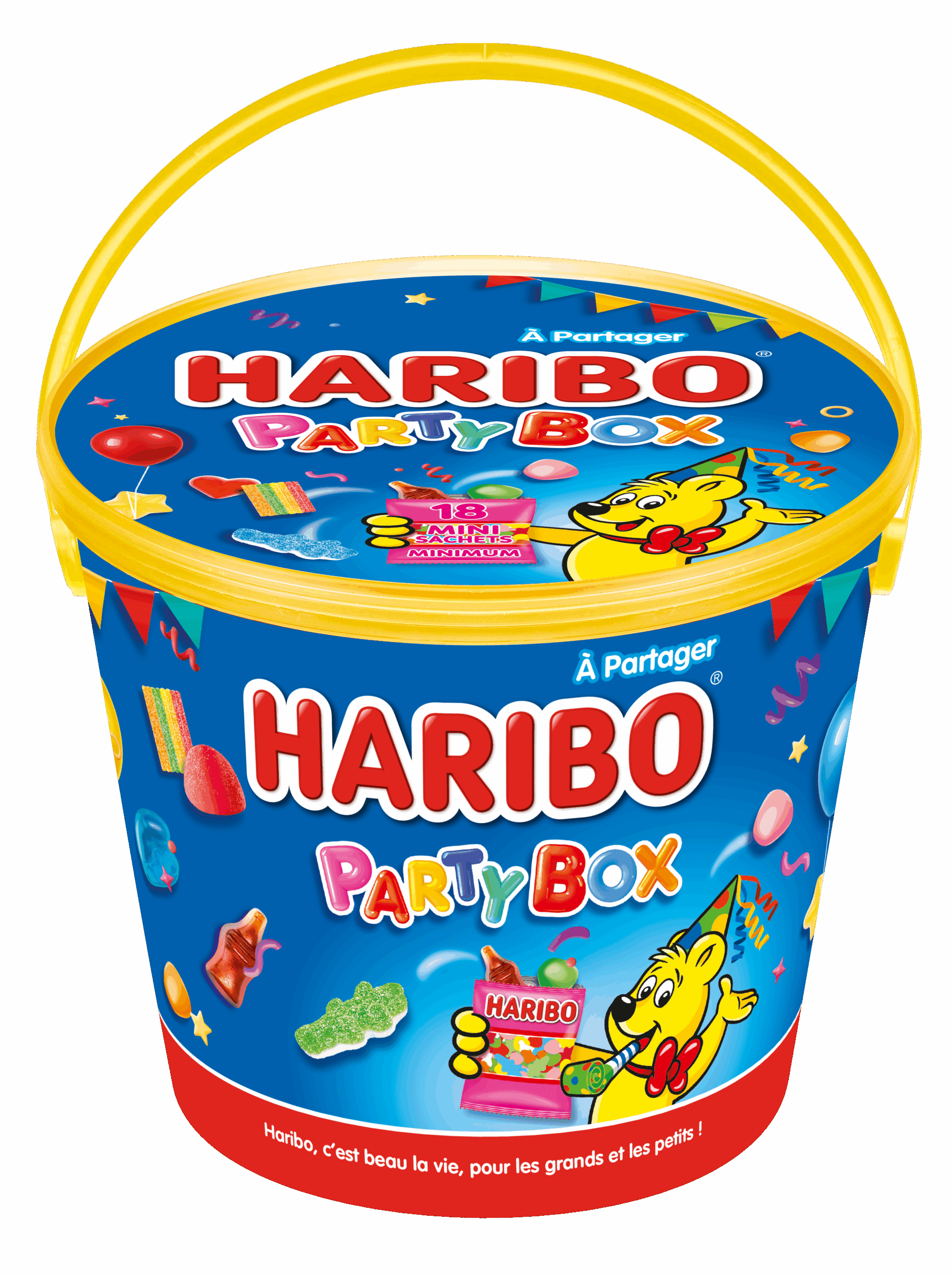 SEAU PARTY BOX HARIBO 650g – Assortiment de Bonbons Festifs