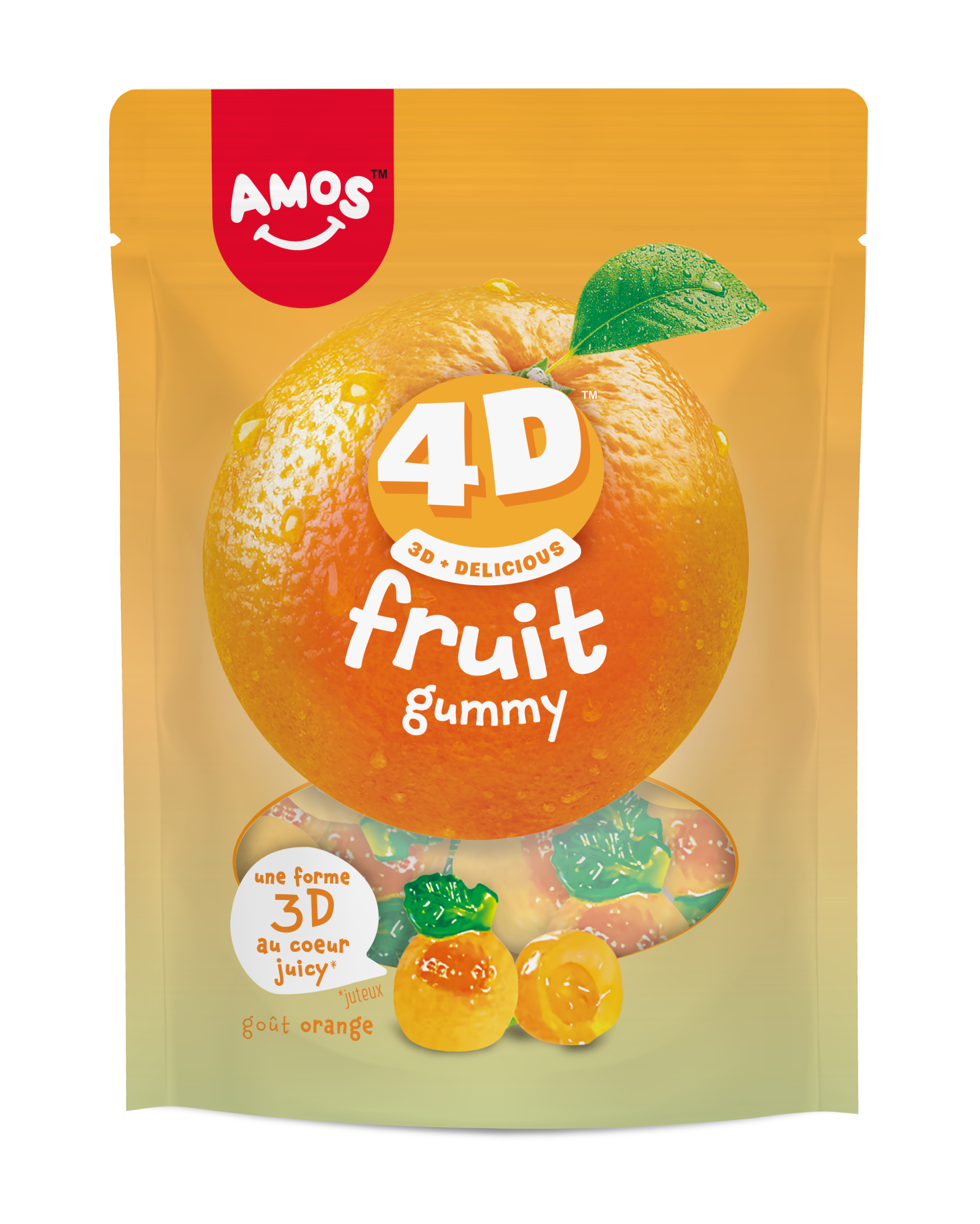 Amos Fruits Orange 4D 120gr