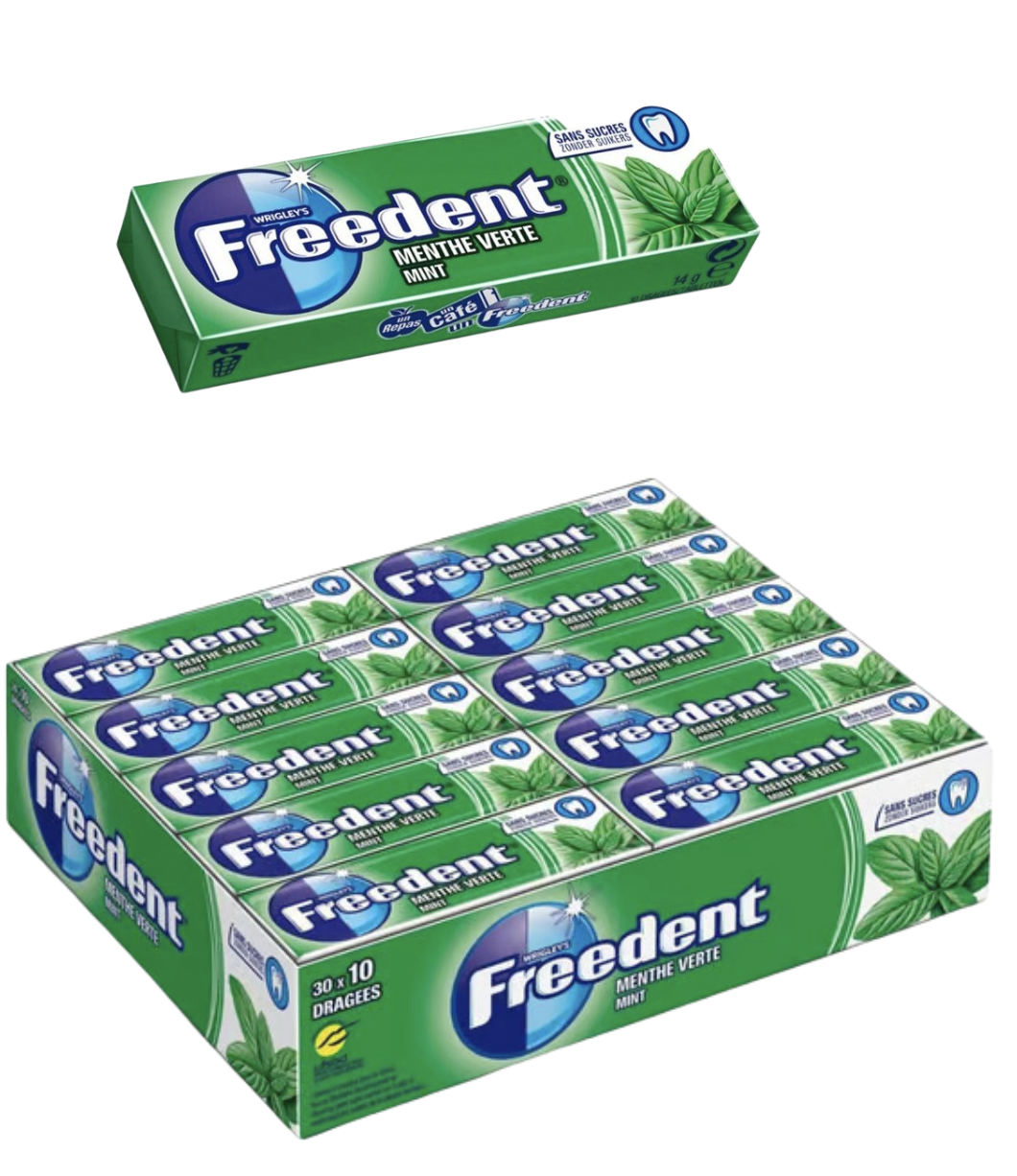 Boite de 30 paquets Freedent Menthe