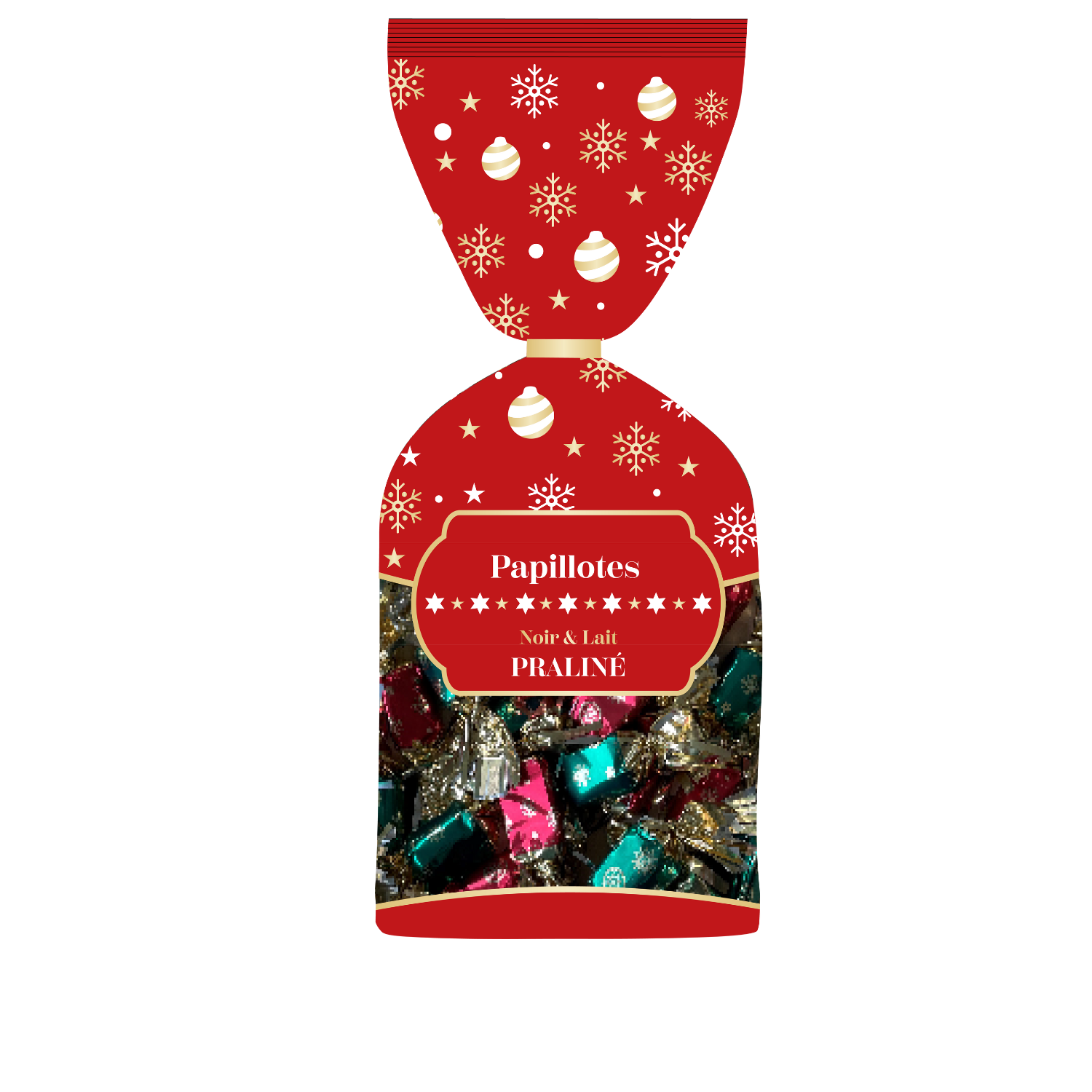 Sac de papillotes praliné noir et lait Révillon 840g