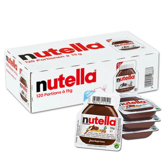 Carton de 120 barquettes de 15g de Nutella