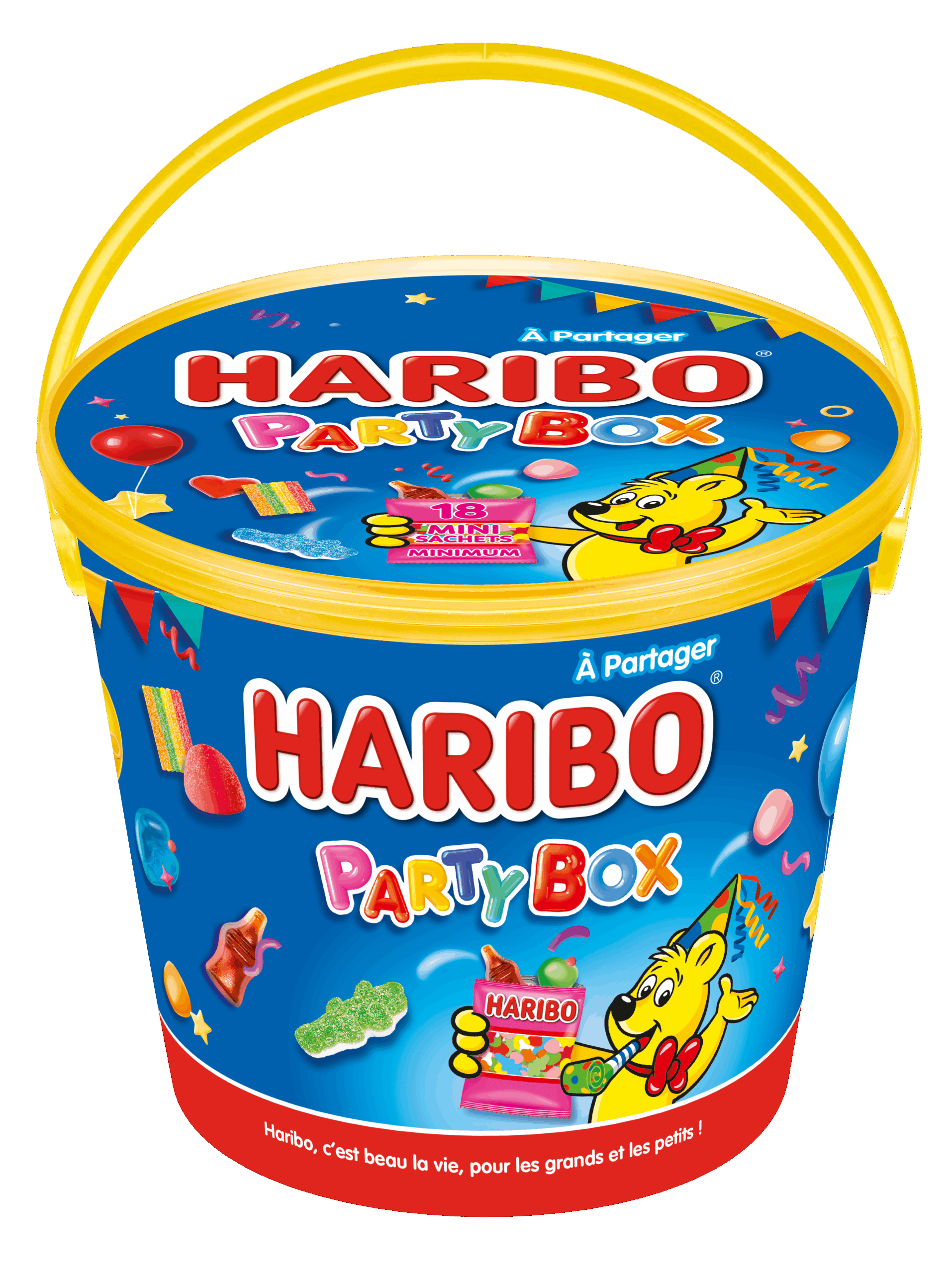 SEAU PARTY BOX HARIBO 650g – Assortiment de Bonbons Festifs
