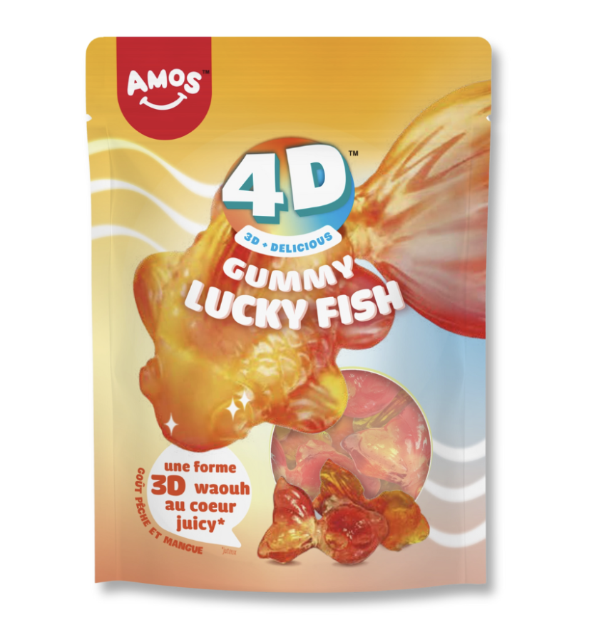 Amos 4D Gummy Lucky Fish sachet 65 g