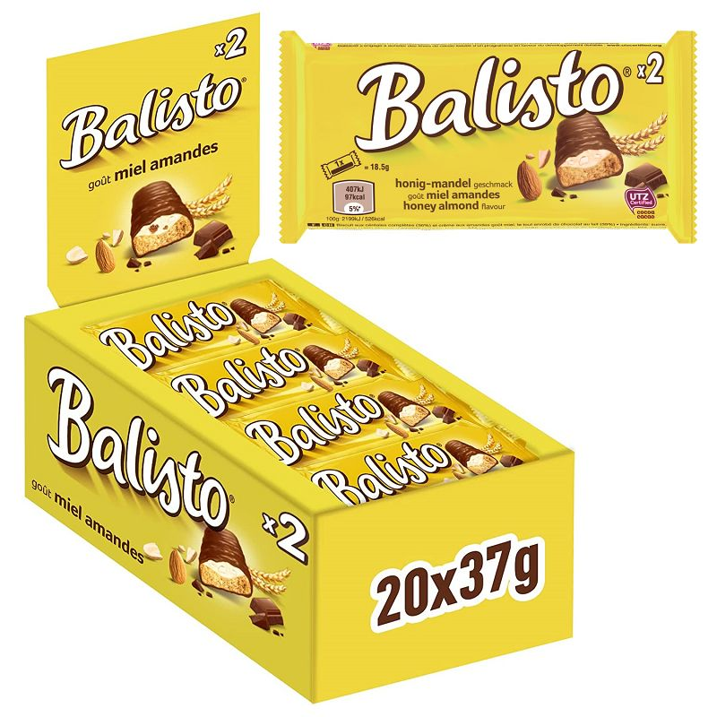 Boite de 20 barres de Balisto miel & amandes