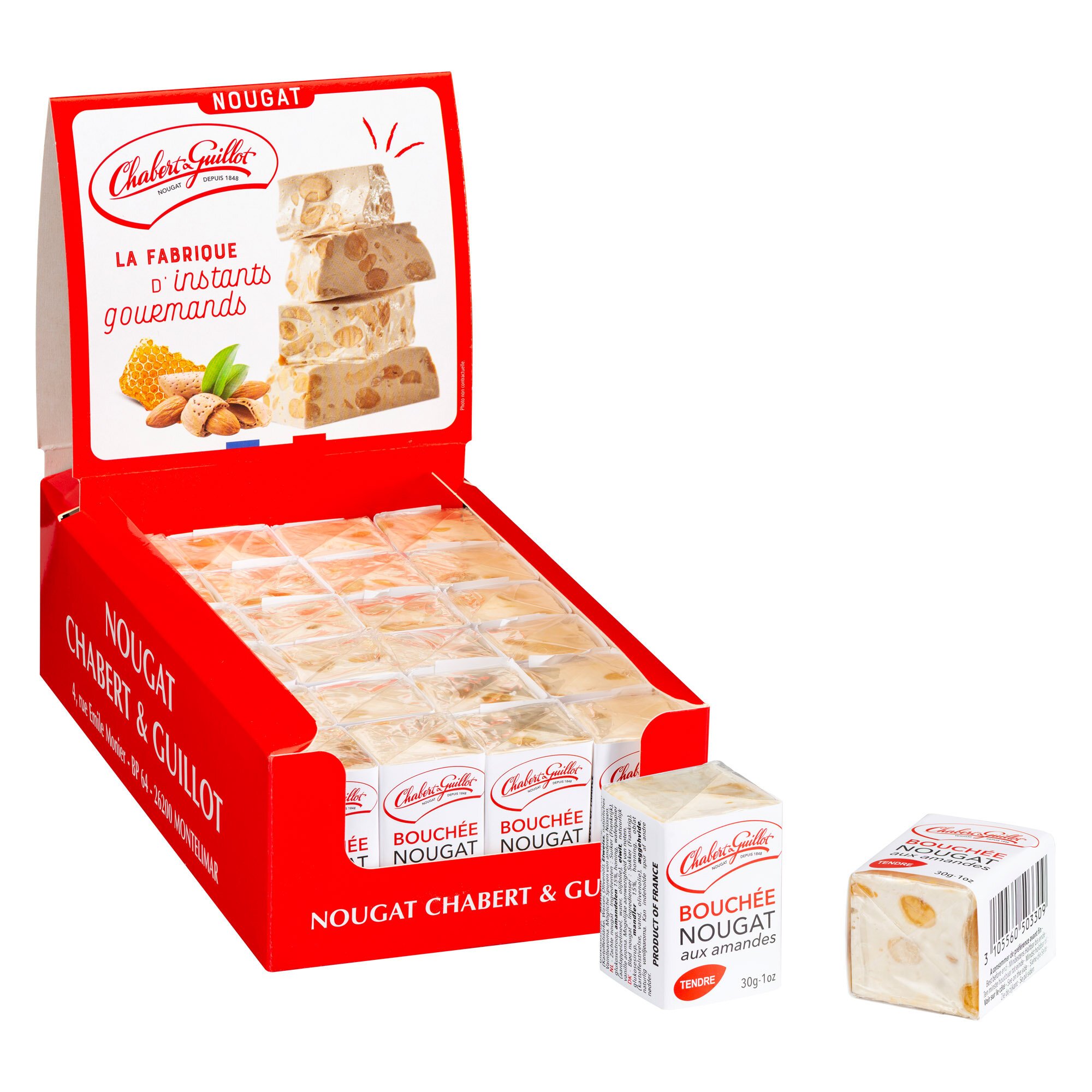 Petits Suisse, au nougat tendre, boite de 24 pièces Chabert et Guillot