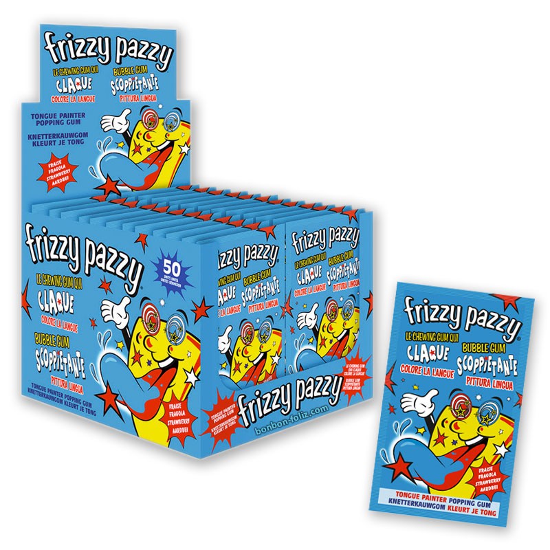 Boite de 50 Frizzy Pazzy Bubble gum