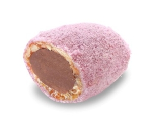 Nougamandines, couleur PARME, 100 pieces 1.3 kg, chocolat Weiss