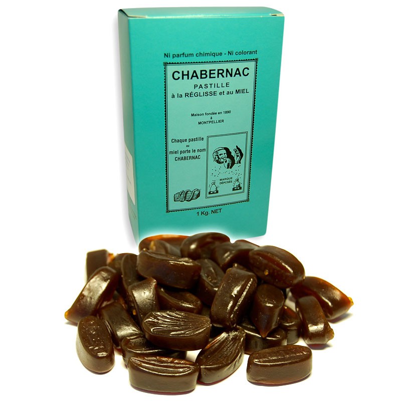 Boîte de 1kg Réglisse au Miel Chabernac - Bonbon Traditionnel