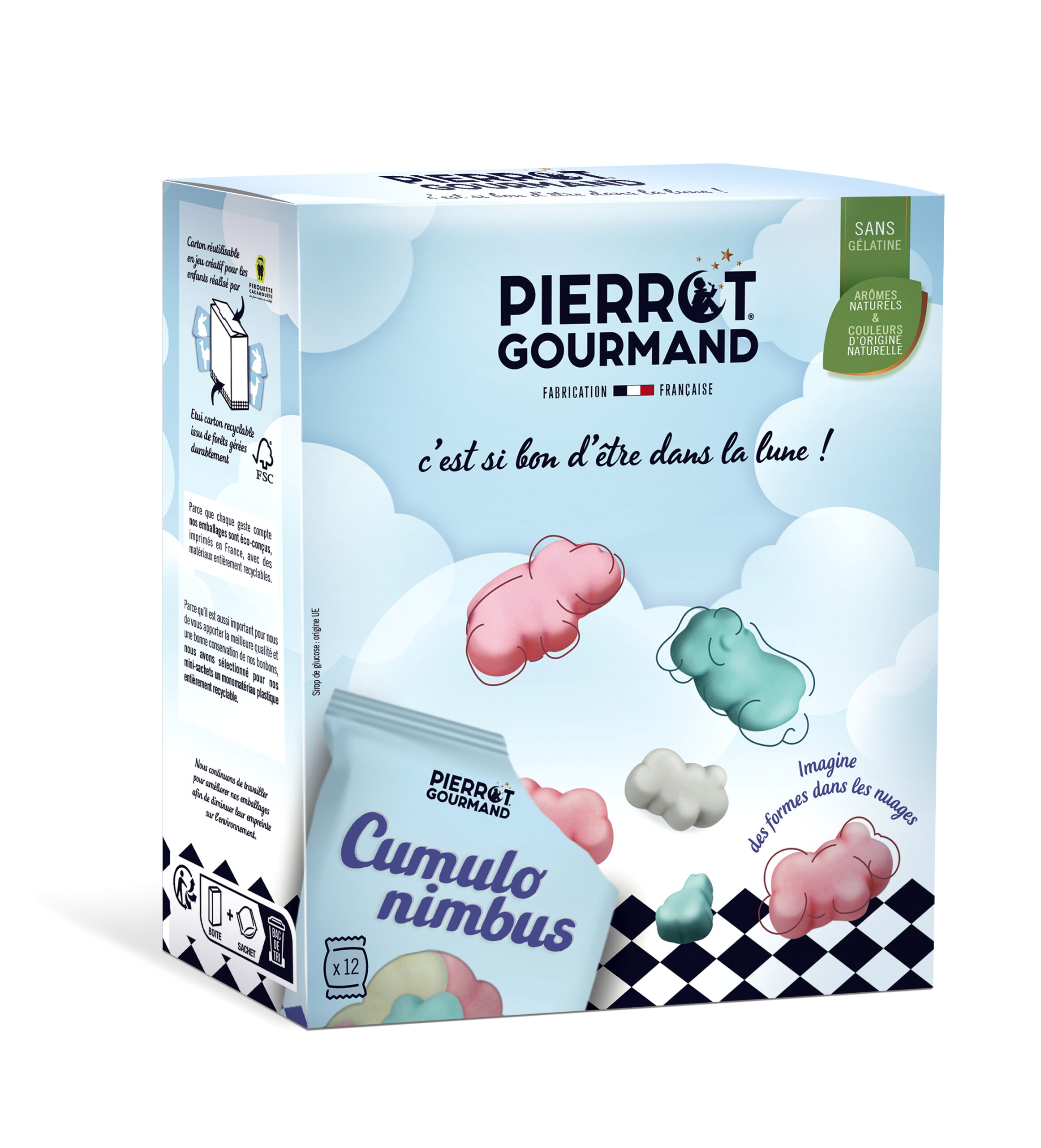 Boite de 12 Mini Sachets Cumulonimbus Pierrot Gourmand