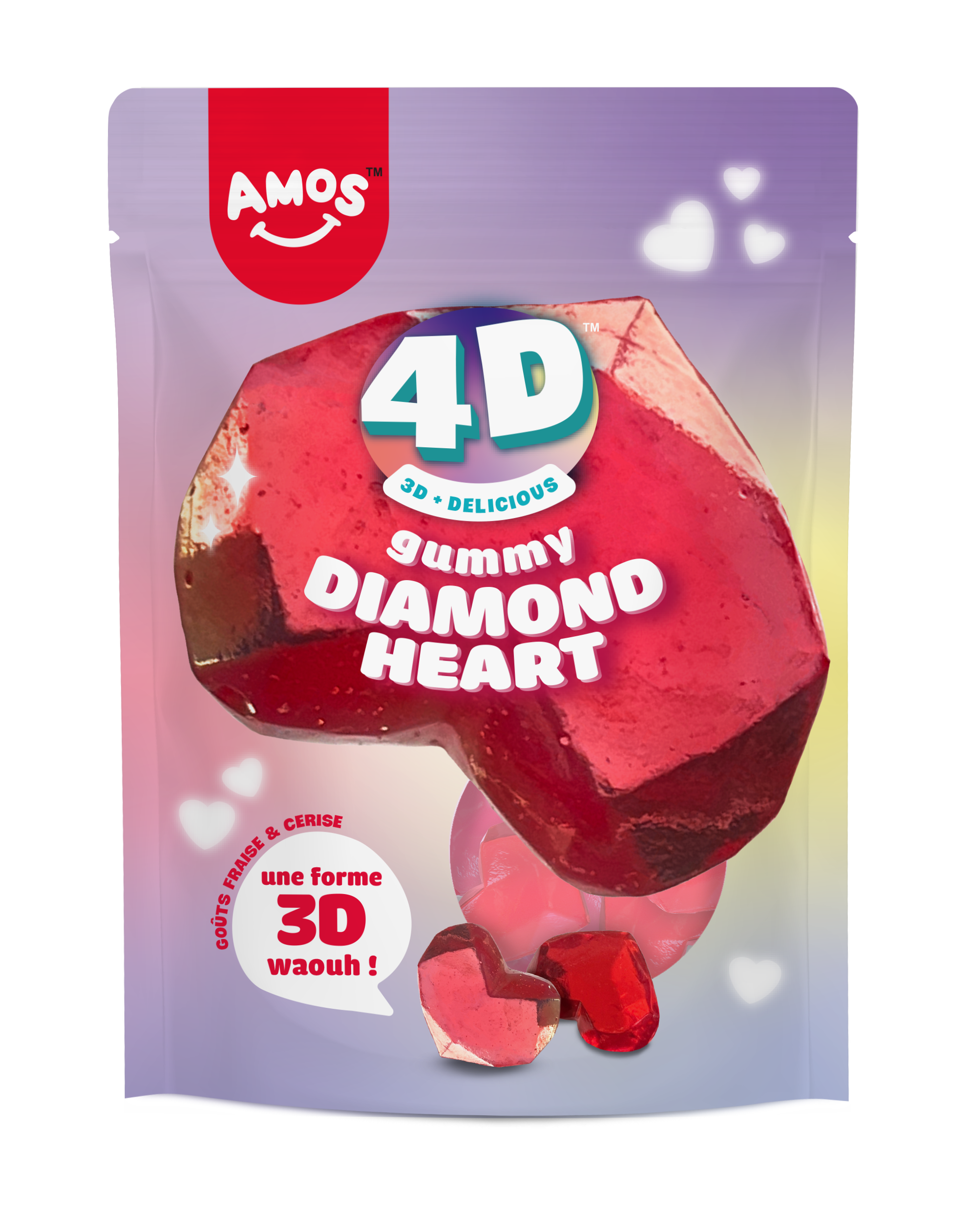 AMOS Gummy Diamond Heart 4D 120gr