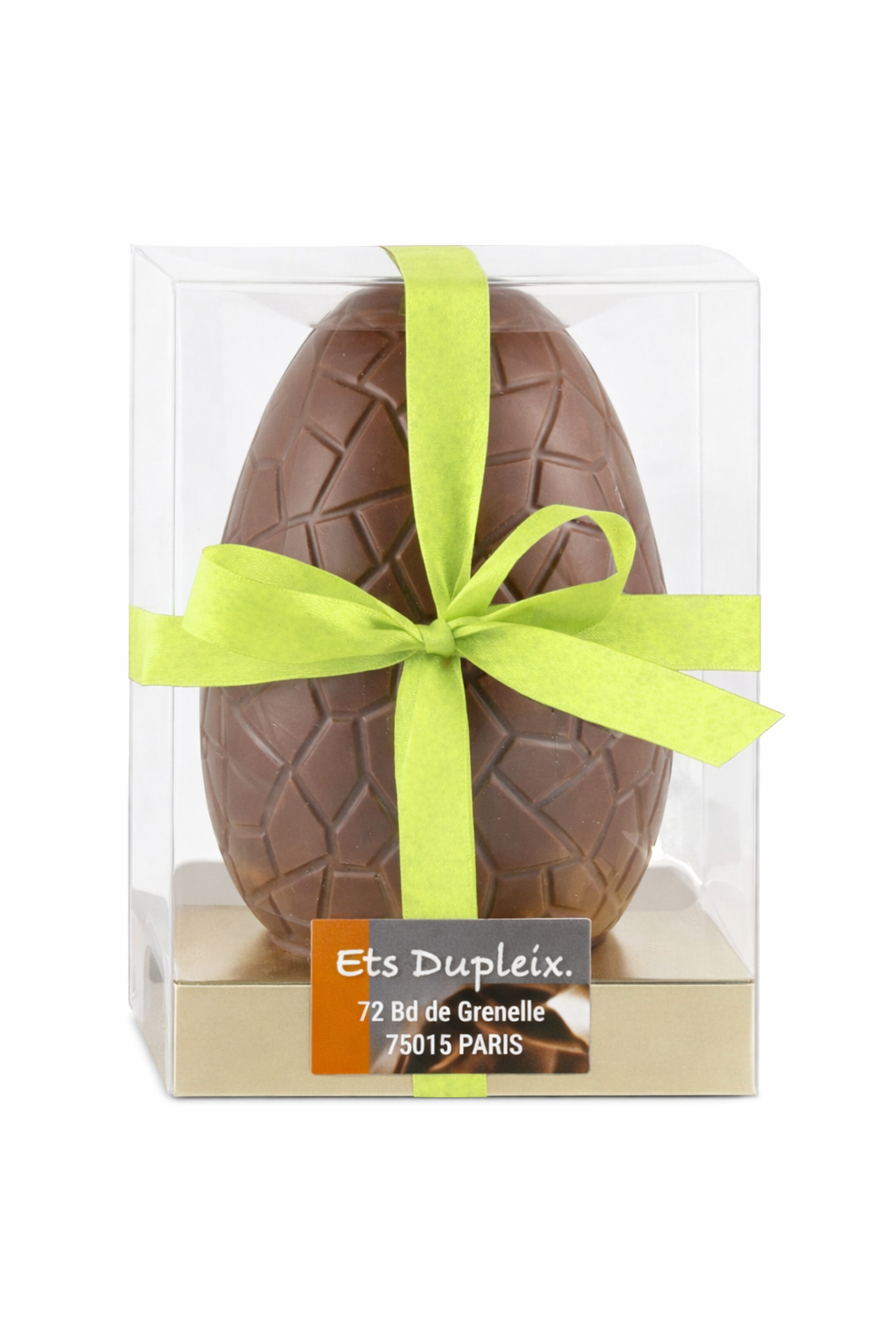 Œuf au chocolat au lait emballée 200g